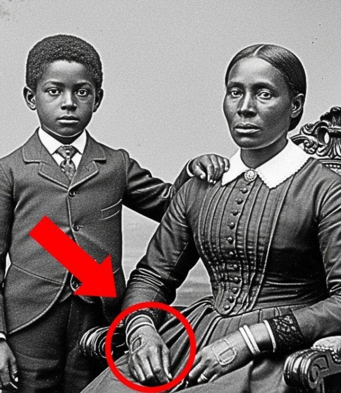 Era apenas uma foto de uma mãe e um filho em 1885 — mas suas mãos revelam um segredo sombrio.