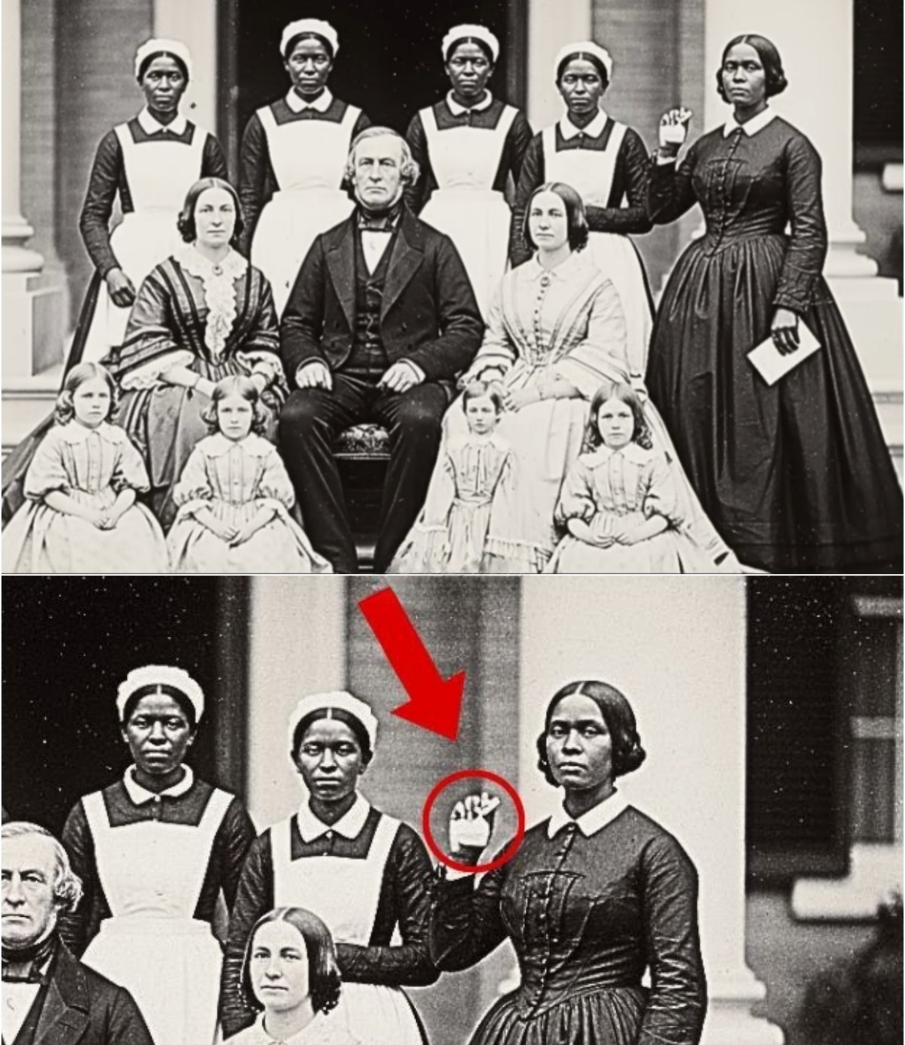 Este retrato de uma plantação de 1859 parece pacífico — até você ver o que está escondido na mão do escravo.