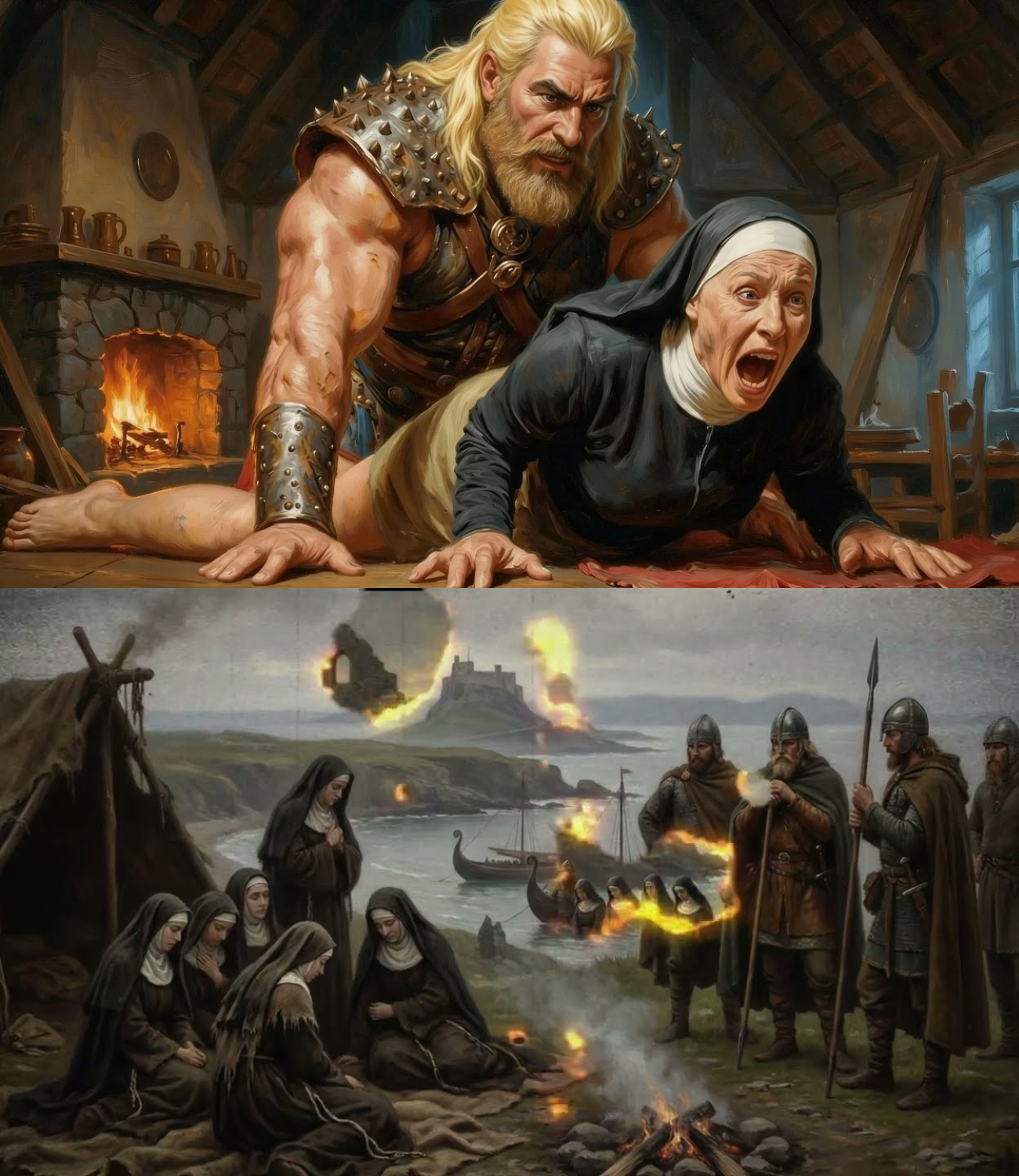 O que os vikings fizeram ร s freiras de Lindisfarne foi pior que a morte.